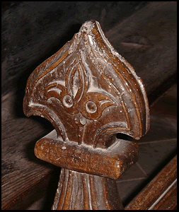 Poppy Head Bench End Poppy Head Bench End